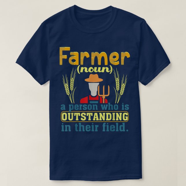 Farmer Definition Farm Gift Farmer T-Shirt (Design vorne)