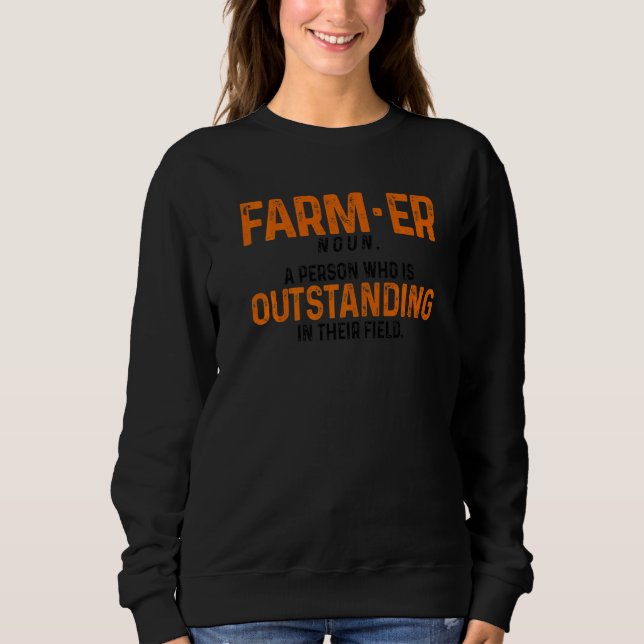Farmer Definition Noun Farmer Agriculture Tractor  Sweatshirt (Vorderseite)