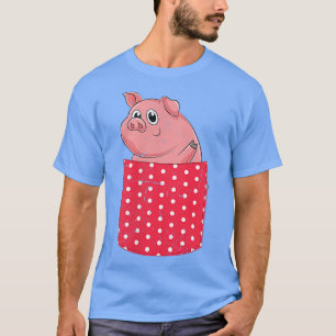 Farmer Farm Animal Farming Pig Lover Cute Pocket P T-Shirt