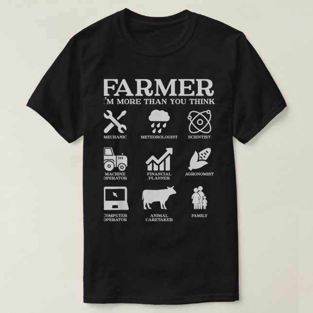 Farmer Gift Idea Farming Agriculture Patriotic Far T-Shirt (Design vorne)