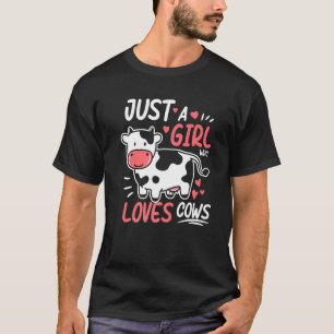 Farmer Kalb Nur Ein Mädchen Das Kühe Liebt Premium T-Shirt