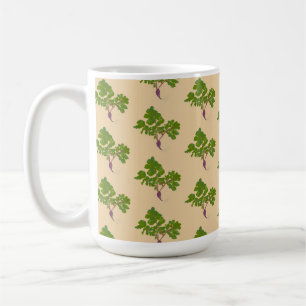 Farmer Rettich Rüben Pflanzen Gartenbau Muster  Kaffeetasse