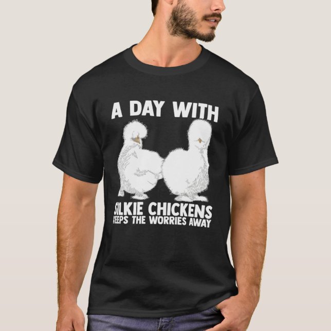 Farmer Silkie Chicken Mama Silky Chicken Farmer T-Shirt (Vorderseite)