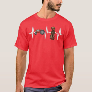 Farmer Tractor Wirehaired Pointing Griffon Heartbe T-Shirt