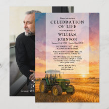 Farmer-Traktor-Lebensfeier-Begräbnis-Foto