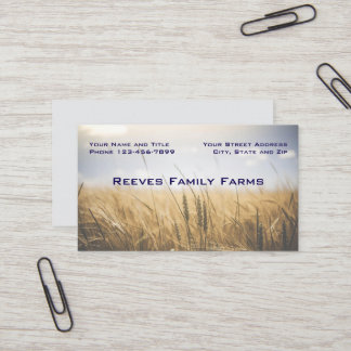 Farmer Wheat Farm Agricultural Business Cards Visitenkarte
