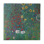 Farmergarden w Sonnenblume von Klimt, Vintage Blum Fliese<br><div class="desc">Der Bauerngarten mit Sonnenblume (1905/06) von Gustav Klimt ist ein Vintages Viktorianisches Zeita Symbolismus kunstvolle Blumenmalerei. Eine Naturlandschaft mit einer Vielfalt an Blume und Sonnenblumen in einem Garten auf einem Bauernhof. Über den Künstler: Gustav Klimt (1862-1918) war ein österreichischer Symbolik-Maler und einer der prominentesten Mitglieder der Wiener Jugendstil-Bewegung.</div>