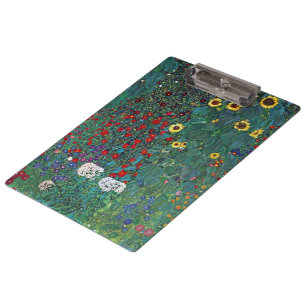 Farmergarden w Sonnenblume von Klimt, Vintage Blum Klemmbrett