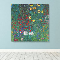 Farmergarden w Sonnenblume von Klimt, Vintage Blum