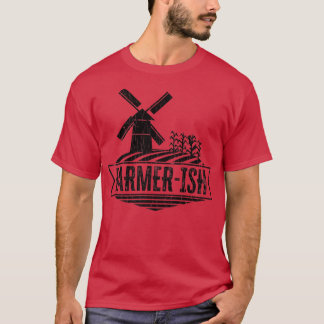 Farmerish Funny Farms Bauer Traktor Tiere Gra T-Shirt