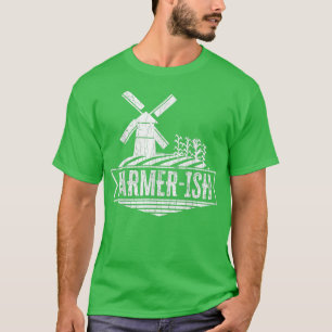 Farmerish Funny Farms Bauer Traktor Tiere Gra T-Shirt
