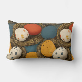 Farmer's Colorful Spotted Hen Eggs Lendenkissen