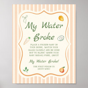 Farmers Market Baby Shower Mein Fruchtwasser ist g Poster