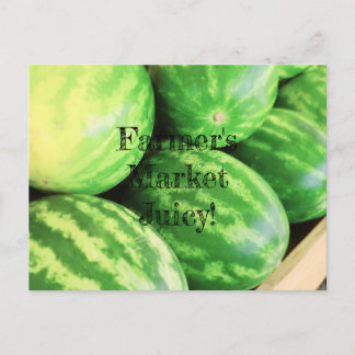 Farmer's Market Juicy Watermelons Postkarte