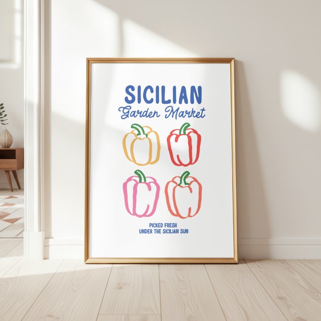 Farmer's Market Peppers Kitchen Wall Art Poster (Von Creator hochgeladen)