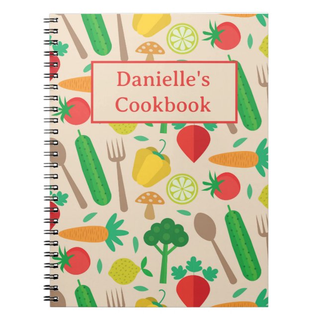 Farmers Market Vegetables  Custom Cookbook Notizblock (Vorderseite)