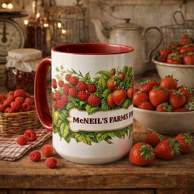 Farmfrische-Beeren-Vorlage Tasse (Von Creator hochgeladen)