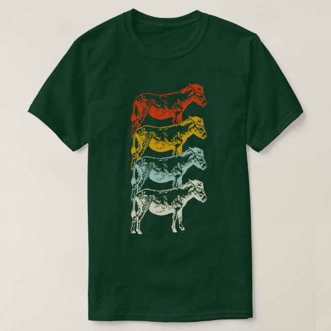 Farmgeschenke Retro-Donkey T-Shirt (Design vorne)