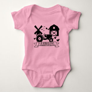 Farmgirl Baby Bodysuit Baby Strampler