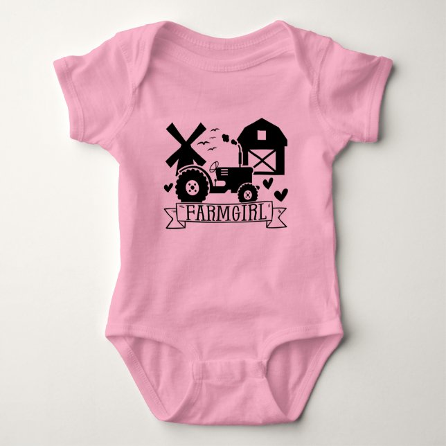 Farmgirl Baby Bodysuit Baby Strampler (Vorderseite)