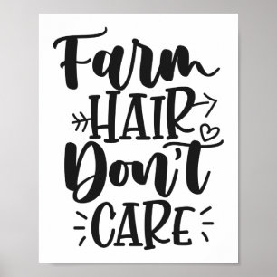 Farmhaare kümmern sich nicht um Bauer Ehefrau Lebe Poster