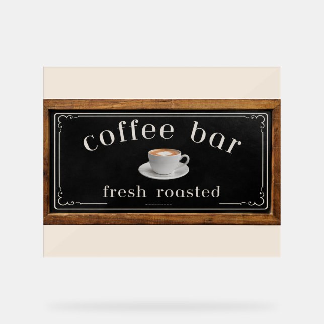 Farmhouse-Acryl-Coffee-Bar-Schild – Kaffeestation  Acrylschild (Vorderseite)