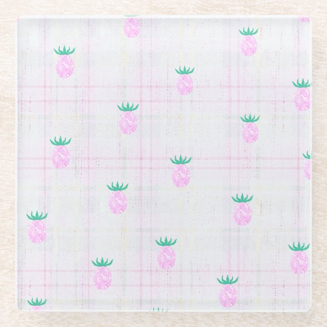 Farmhouse Ananas-Oase Glasuntersetzer (Vorderseite)