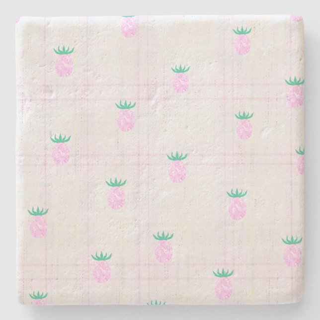 Farmhouse Ananas-Oase Steinuntersetzer (Vorderseite)