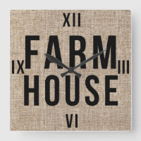 FARMHOUSE Black Letting Rustic Burlap Sacking