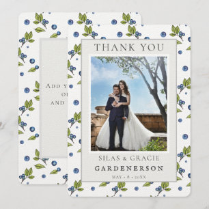 Farmhouse Blueberries Wedding Vielen Dank Einladung