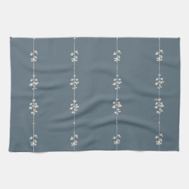 Farmhouse Botanical Hand Towel Blue Floral Kitchen Geschirrtuch