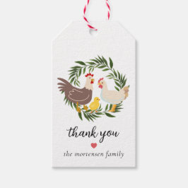 Farmhouse Chick Baby Danke Geschenkanhänger