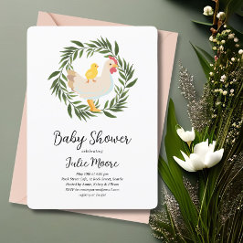 Farmhouse Chick Baby Dusche Einladung