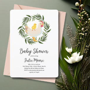 Farmhouse Chick Baby Dusche Einladung