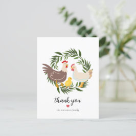 Farmhouse Chick Baby Dusche Postkarte