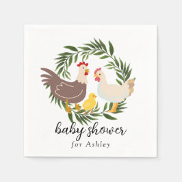 Farmhouse Chick Baby Dusche Serviette