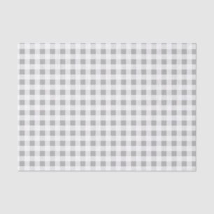 Farmhouse Gingham Grau & Weiß Seidenpapier