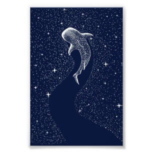 Farmhouse Haie Kunst Flower Shark Vintage Fotodruck