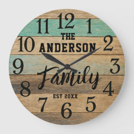 Farmhouse home custom country style rustic große wanduhr