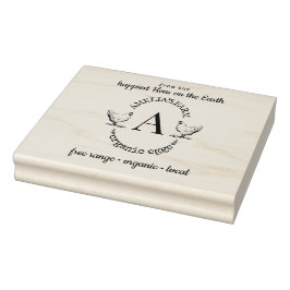Farmhouse Hühnerhenne Monogram Egge Karton Custom Gummistempel