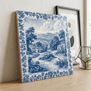 Farmhouse Idylle Frankreich Rustikale Land Blaue S Fliese