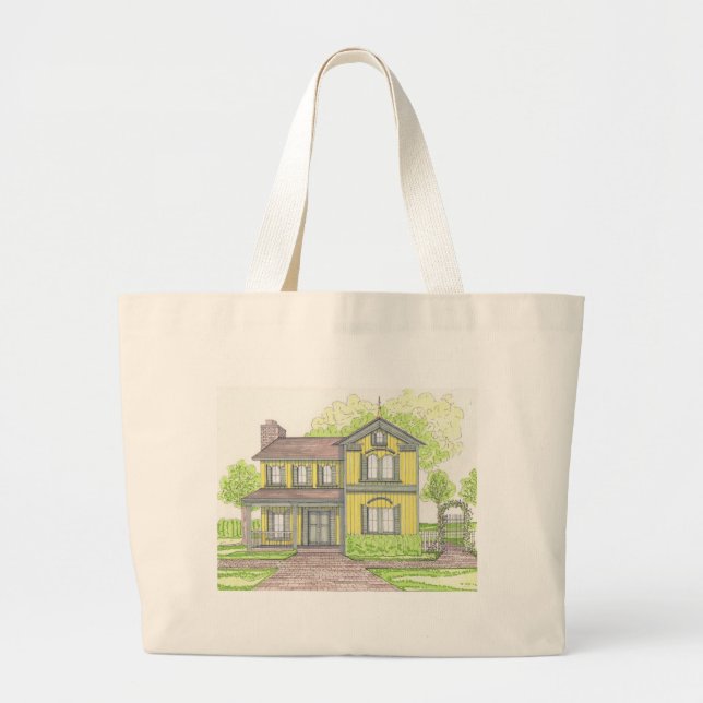 FarmHouse Jumbo Tote Bag Stoffbeutel (Vorne)
