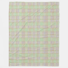 Farmhouse Neutral Sage Plaid Fleecedecke