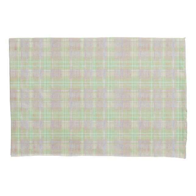 Farmhouse Neutral Sage Plaid Kissenbezug (Vorderseite-Links)