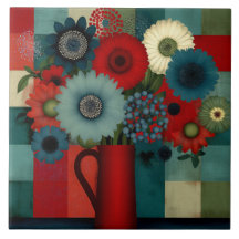 Farmhouse-Patchwork-Blaues Beerenbouquet