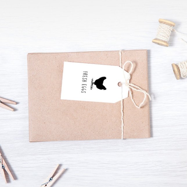 Farmhouse Script Chicken Egg Kartontag Geschenkanhänger (Von Creator hochgeladen)