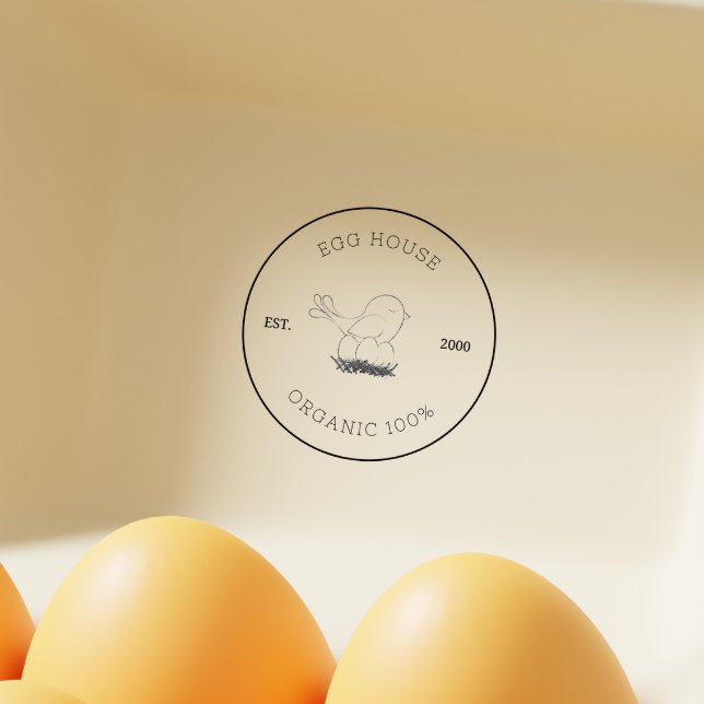 Farmhouse Style Egg Carton Stamp Family Business Gummistempel (Farmhouse Style Egg Carton Stamp Family Business)