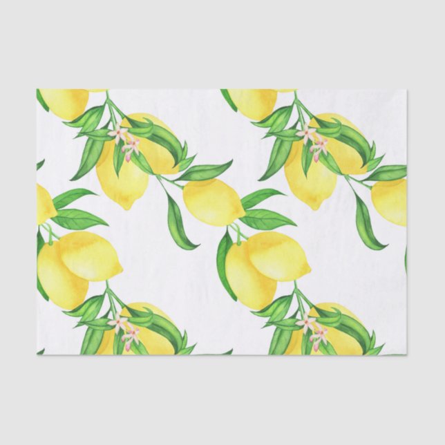 Farmhouse Style Lemon auf einem Weinpapier Seidenpapier (Vorderseite)