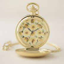 Farmhouse Vintage Floral Women’s Pocket Watch