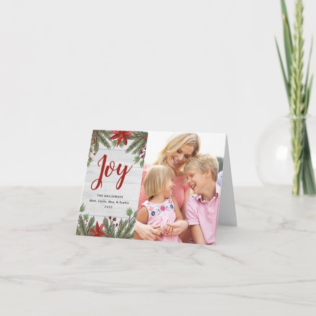 Farmhouse Weihnachts-Foto Feiertag Faltkarte Feiertagskarte (Vorderseite)